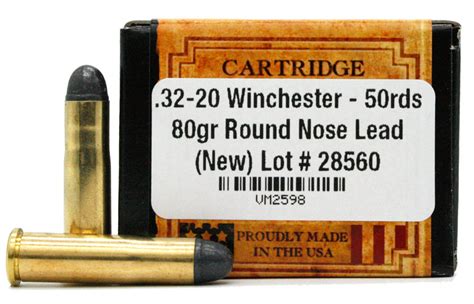 Ventura Heritage 32 20 Winchester 80gr Rnfp Ammo 50 Rounds