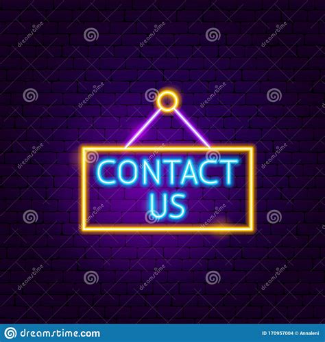 Contact Us Neon Light Stock Illustrations 61 Contact Us Neon Light