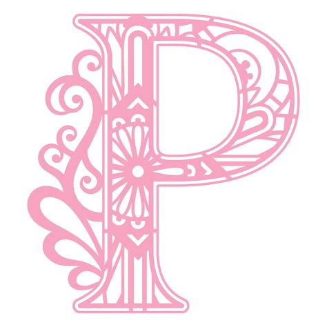 Pink Letter P Mandala 21675922 Vector Art At Vecteezy