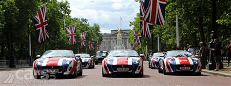 Jaguar F Type Fleet In Union Jack Livery Promote Best Of British