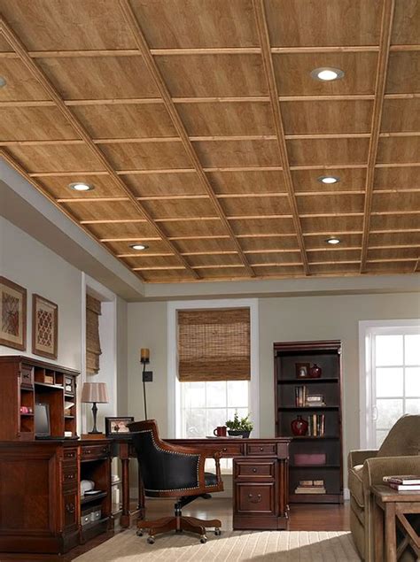 Recessed lighting and cove lighting can add warm and diffuse ambient light to your space and can be combined with wall sconces or lamps to create layered lighting. Attractive Alternative To Drop Ceiling | Home ceiling ...