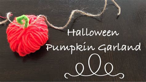 Diy Halloween Yarn Pumpkin Garland Halloween Craft Ideas Youtube