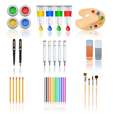 Drawing And Painting Tools 462608 Vector Art At Vecteezy