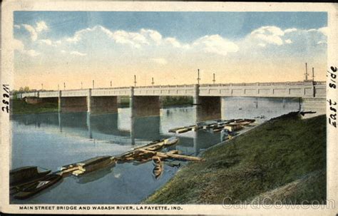 Main Street Bridge And Wabash River Lafayette In