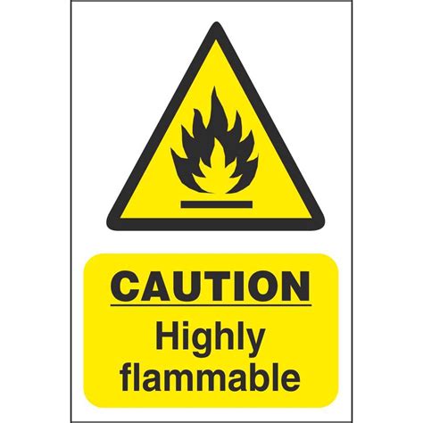 Caution Highly Flammable Signs Fire Prevention Safety Signs