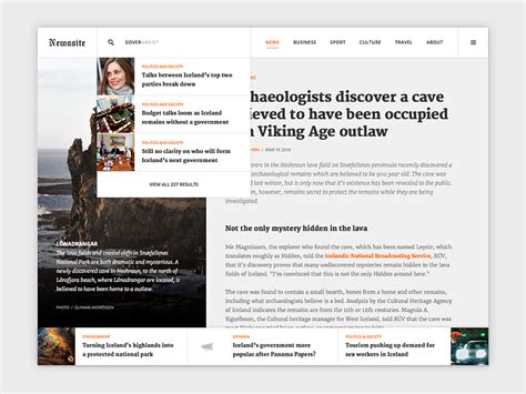Compact News Site Concept By Egill Hardar On Dribbble