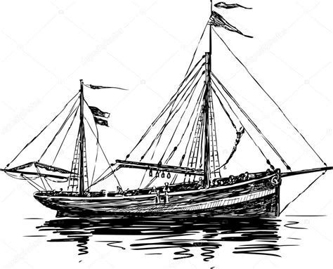 Ancient Sailing Ship — Stock Vector © Samakarov