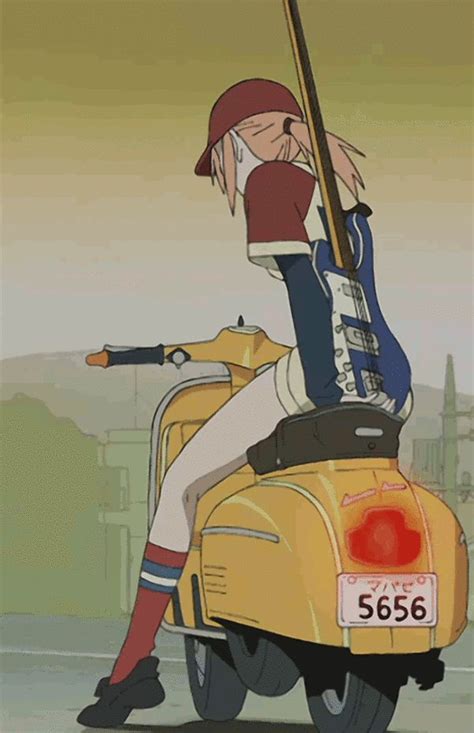 Haruko On Her Motor Scooter Flcl In 2021 Flcl Anime Anime Characters