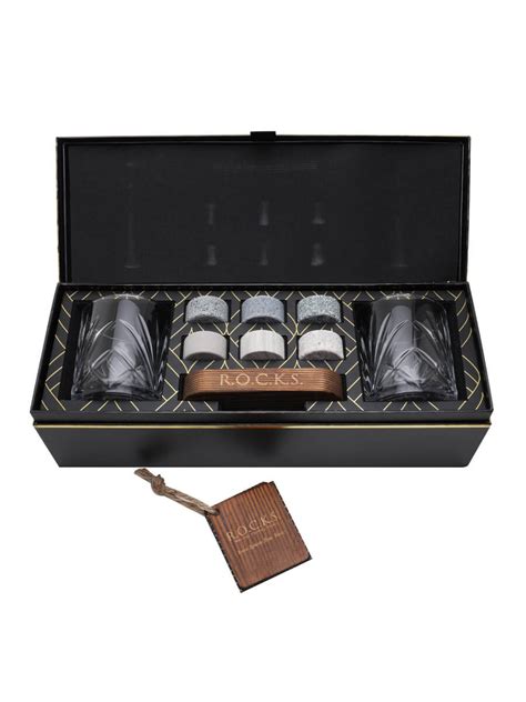 Rocks The Connoisseur S Whisky Chilling Stones Set Palm Glass Edition