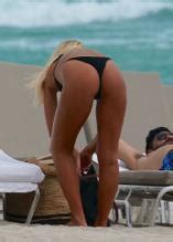 Katarina Elle Zarutskie Sexy In A Black Thong Bikini At The Beach In Miami Aznude