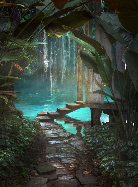 Path To Waterfall In The Jungle By Stephani Elizabeth 500px Fantasy