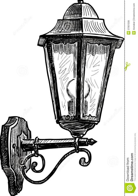 An Old Fashioned Street Light On A White Background