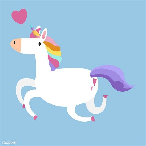 Download Magical rainbow unicorn illustration vector | free image ...