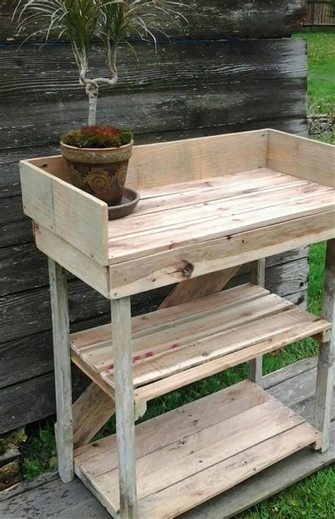 Diy Potting Bench Made With Pallets 101 Pallets