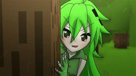 Creeper Girl Creeps Up On Steve Minecraft Anime Youtube