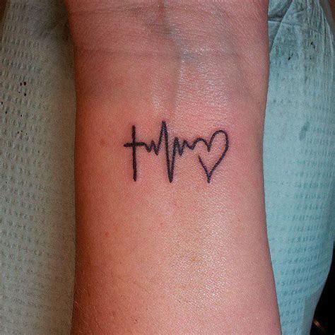 25 heartbeat tattoo ideas for caring people heartbeat
