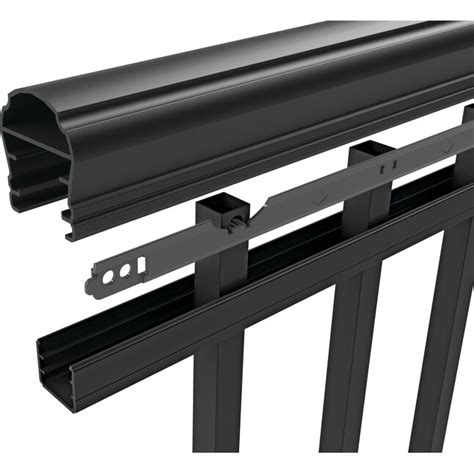 Freedom Cambridge 8 Ft X 225 In X 3 Ft Matte Black Aluminum Deck Rail