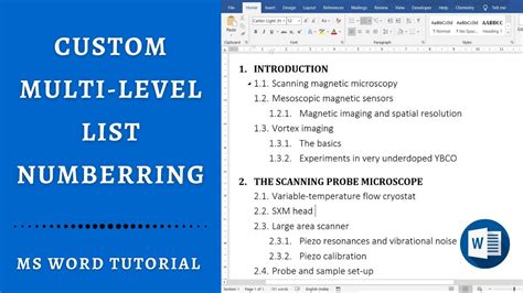 How To Create And Modify Multilevel List In Word Step By Step Tutorial