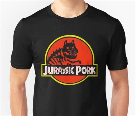 Jurassic Pork T Shirt Pun Pantry Dinosaur Pork Movie T Funny Foodie Tee Shirt