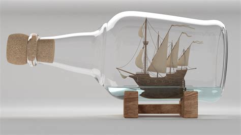 Ship In A Bottle Finished Projects Blender Artists Community