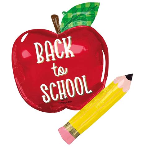 Back To School Apple 28 Supershape Foil Balloon