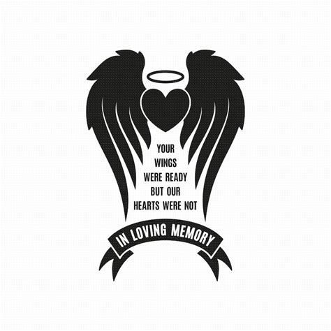 In Loving Memory Svg Png Eps Pdf Files Your Wings Were Ready - Etsy Canada