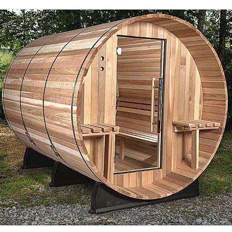 Almost Heaven Huntington Canopy Barrel Ultimate 6 Person Sauna Experience