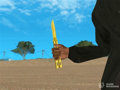 Butterfly Knife Gold For Gta San Andreas