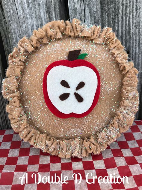 Felt Apple Pie Apple Pie Prop Apple Pie Decor Fake Apple Etsy