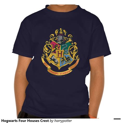 Hogwarts Four Houses Crest T Shirt Hogwarts Crest Harry Potter