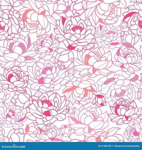 Abstract Pink Flowers Seamless Pattern Background Stock Photography