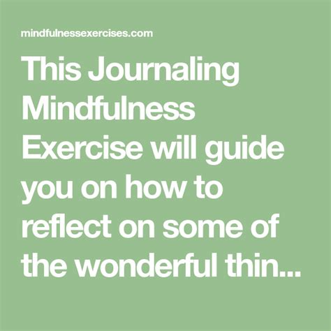 This Journaling Mindfulness Exercise Will Guide You On How To Reflect