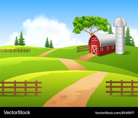 Cartoon Farm Background