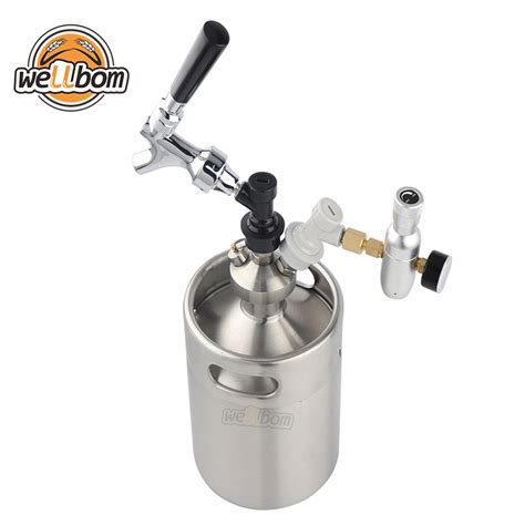 Homebrew 2l Mini Keg Stainless Beer Growler 2l Mini Beer Spear With
