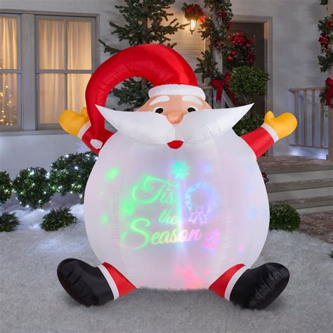 6 panoramic projection airblown santa christmas inflatable seasons inflatables