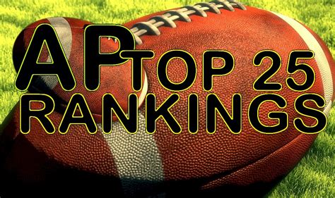 Ap Top 25 Poll College Football Rankings Week 6 Shock Today October 4