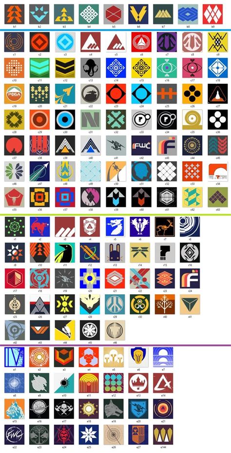 Emblems Sorted By Rarity Imgur Destiny Tattoo Game Icon Destiny Game