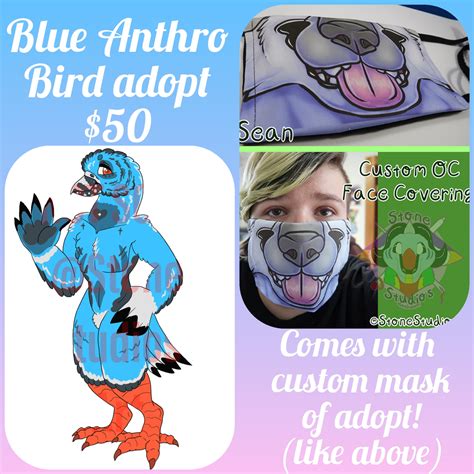 Blue Bird Adopt Custom Mask — Weasyl