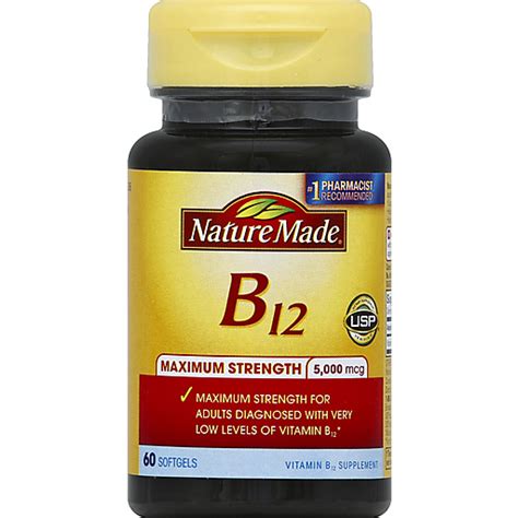 Nature Made Maximum Strength Vitamin B12 5000 Mcg Dietary Supplement