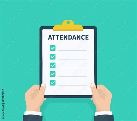 Man Hold Attendance Clipboard With Checklist Questionnaire Survey
