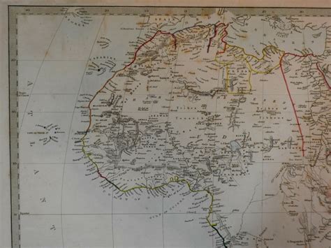 African Continent 1860 Stanford Sduk Transitional Engraved Map 1860