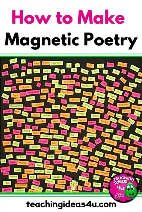 How To Make Your Own Magnetic Poetry Activity Teaching Resources And