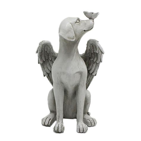 Buy Bwwnby Angel Dog Butterfly Tribute Puppy Statue Angel Dog Resin