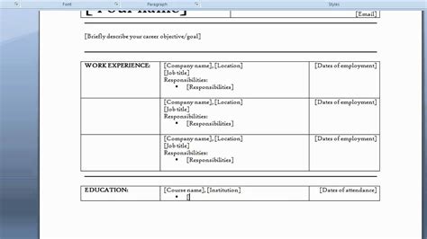 They are freely editable, useable and working for you; Free Blank Resume Templates For Microsoft Word | Template ...