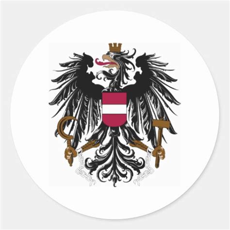Austria Coat Of Arms Round Sticker Zazzle