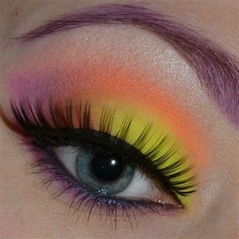 Tropical Sunset Eyeshadow Eyeshadow Makeup Colorful Eye Makeup Hair