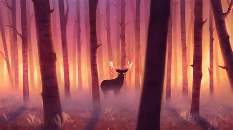 Reindeer Magical Forest 4k Hd Artist 4k Wallpapers Images