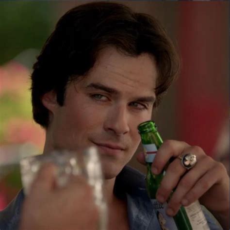 Damon Salvatore Drinking Bourbon With Alaric