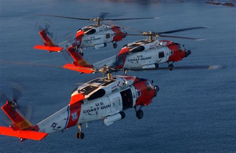 Us Coast Guard Mh 60 Jayhawk Helicopters From Air Station Kodiak Flying In Formation My Style