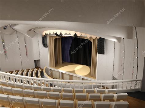 Interior Of The Modern Theater Built In 3d — Stock Photo © Wassiliy